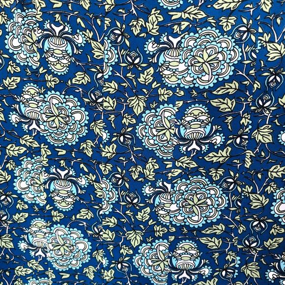 Max Studio Wms Med Navy Floral Print Jersey Knit Swing Dress Cottagecore - Picture 7 of 10